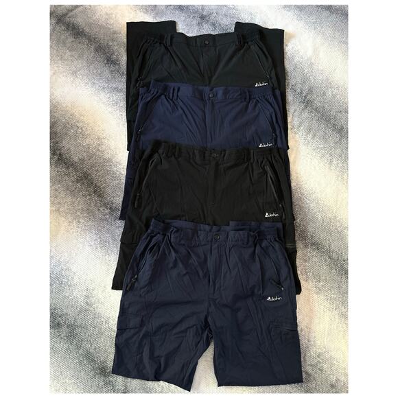 Bundle clothin Men's Elastic Waist Travel Athletic Work Black Navy Pants XL 32L - Picture 1 of 10